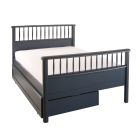 small double bed in painswick blue, with sleepover trundle underneath