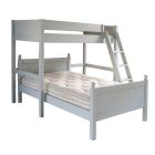 Cut out of a Fargo high sleeper loft bed with a child's double bed underneath in grey