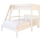 Fargo high sleeper with small double bed with low foot end and natural wool mattresses