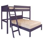 Cut out of blue safe high sleeper bed with small double bed underneath