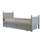 Fargo single bed with sleepover+storage trundle in Farleigh Grey 