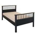 painswick blue Bowood high quality single bed with spindles in head and foot board 